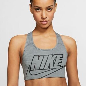 Nike Gray Racerback Running Jogging Exercise Bra, Size Large, Super Comfortable